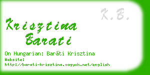 krisztina barati business card